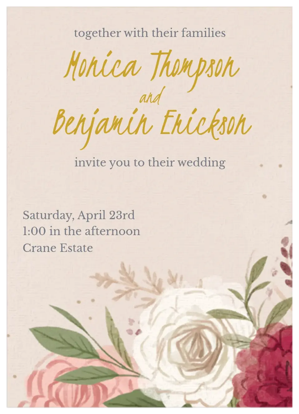 Formal Floral card