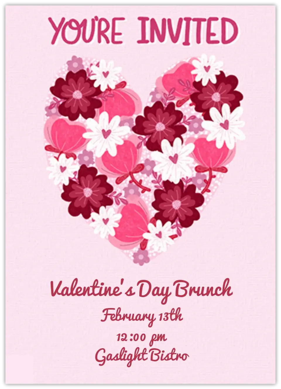 Floral Heart card