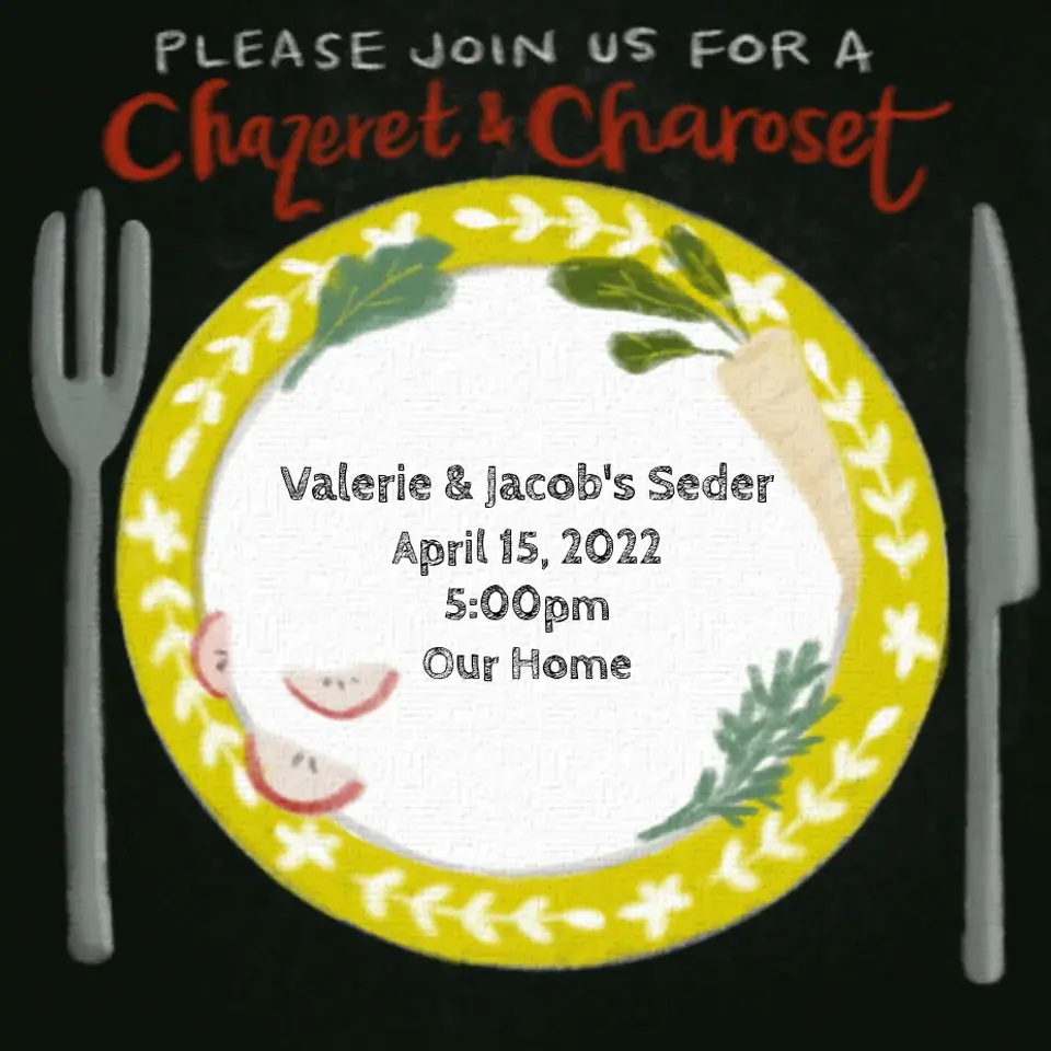 Chazeret & Charoset  card