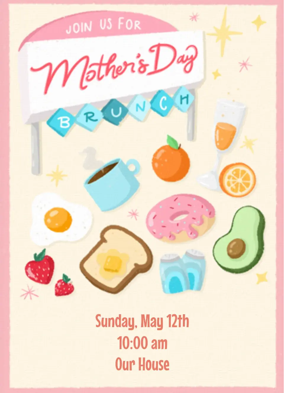 Retro Brunch card