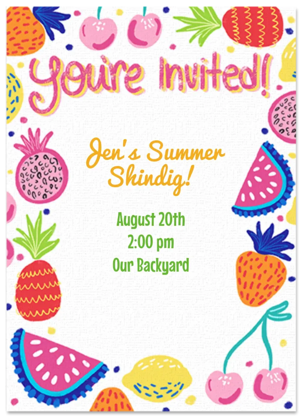 Neon Fruit card