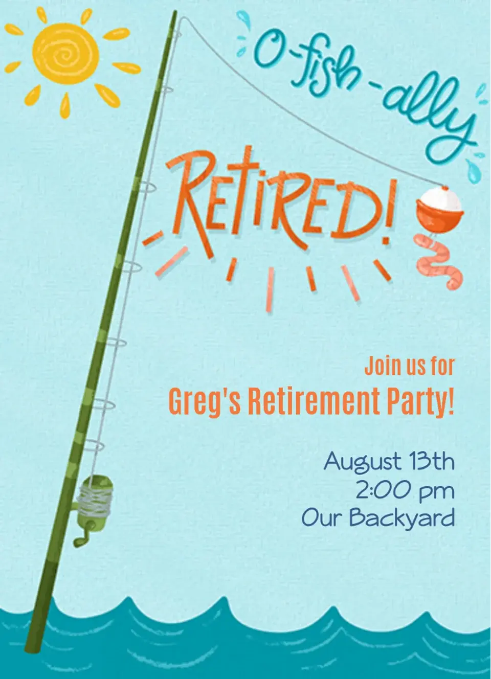 Fishing Retirement card