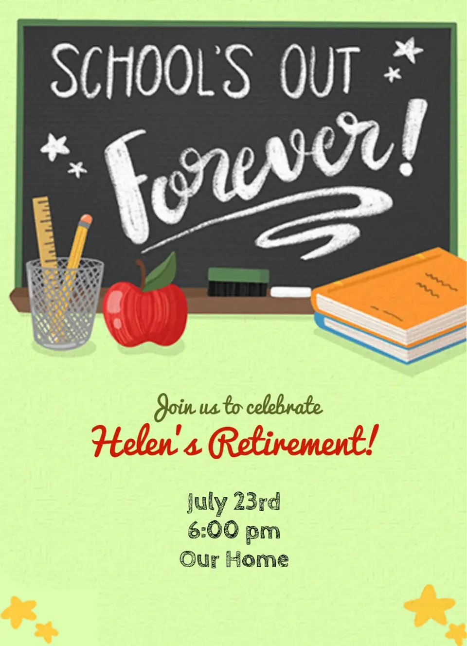 School's Out Forever card