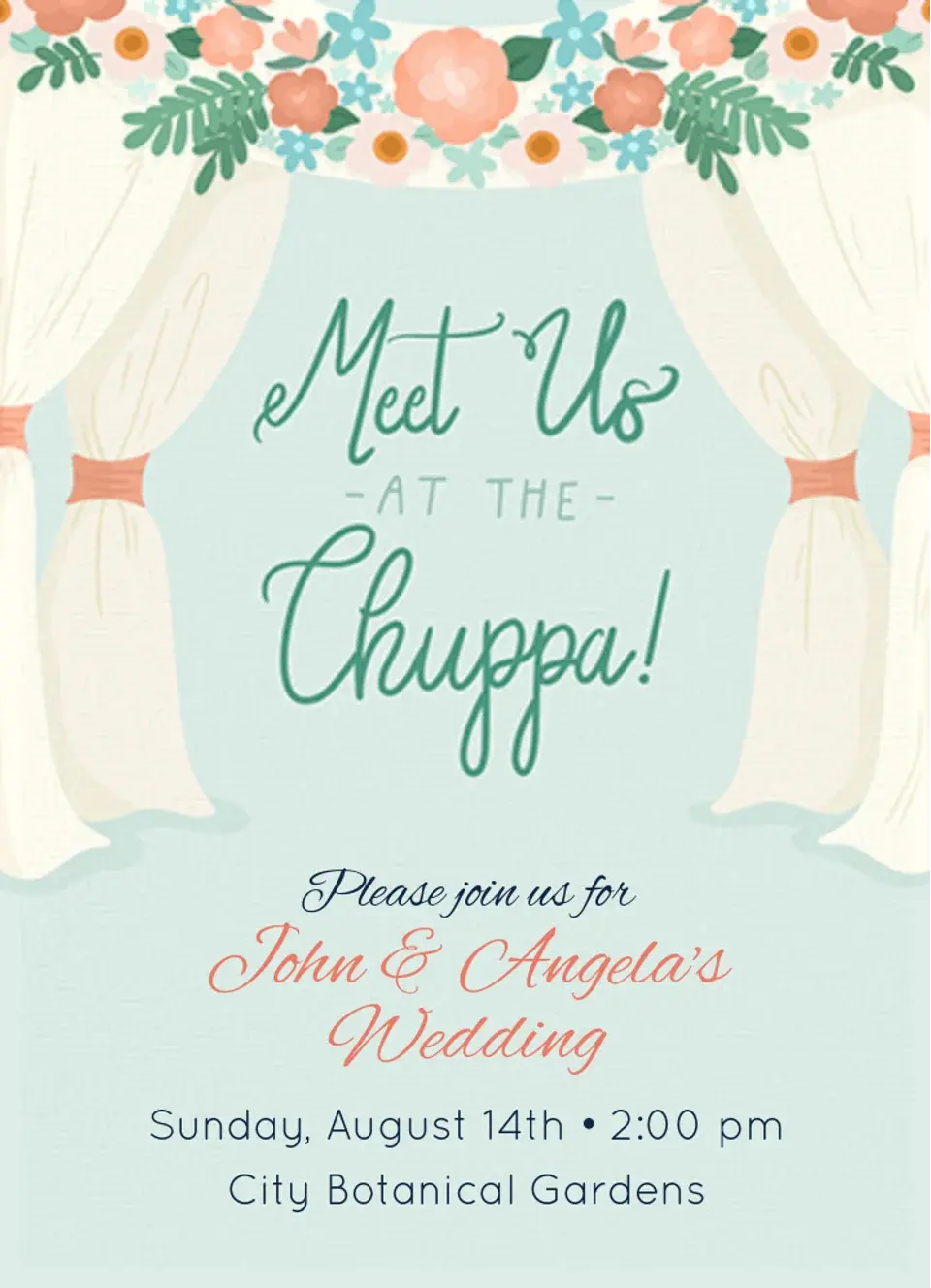 Meet Us at the Chuppa card