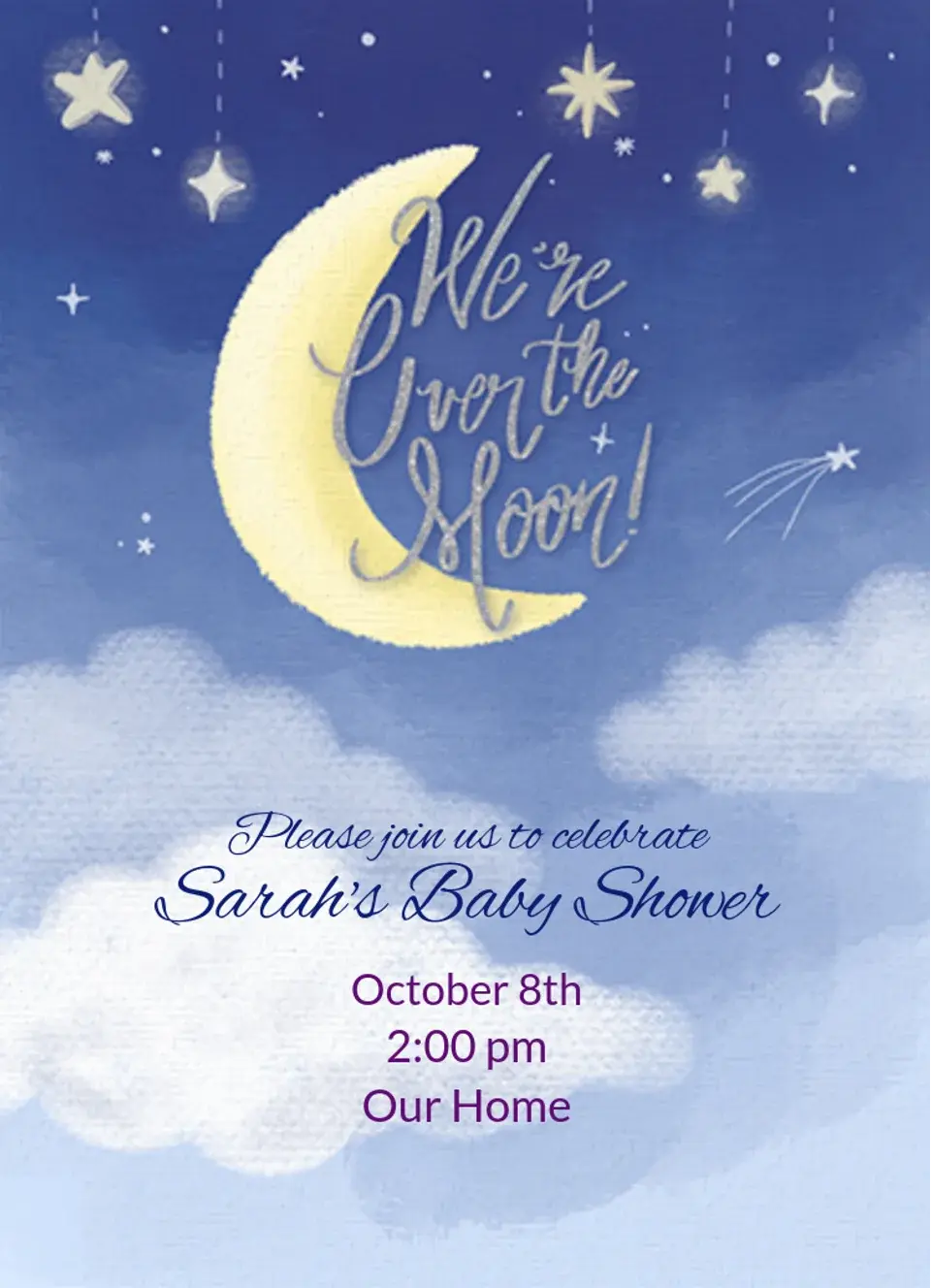 Over the Moon card