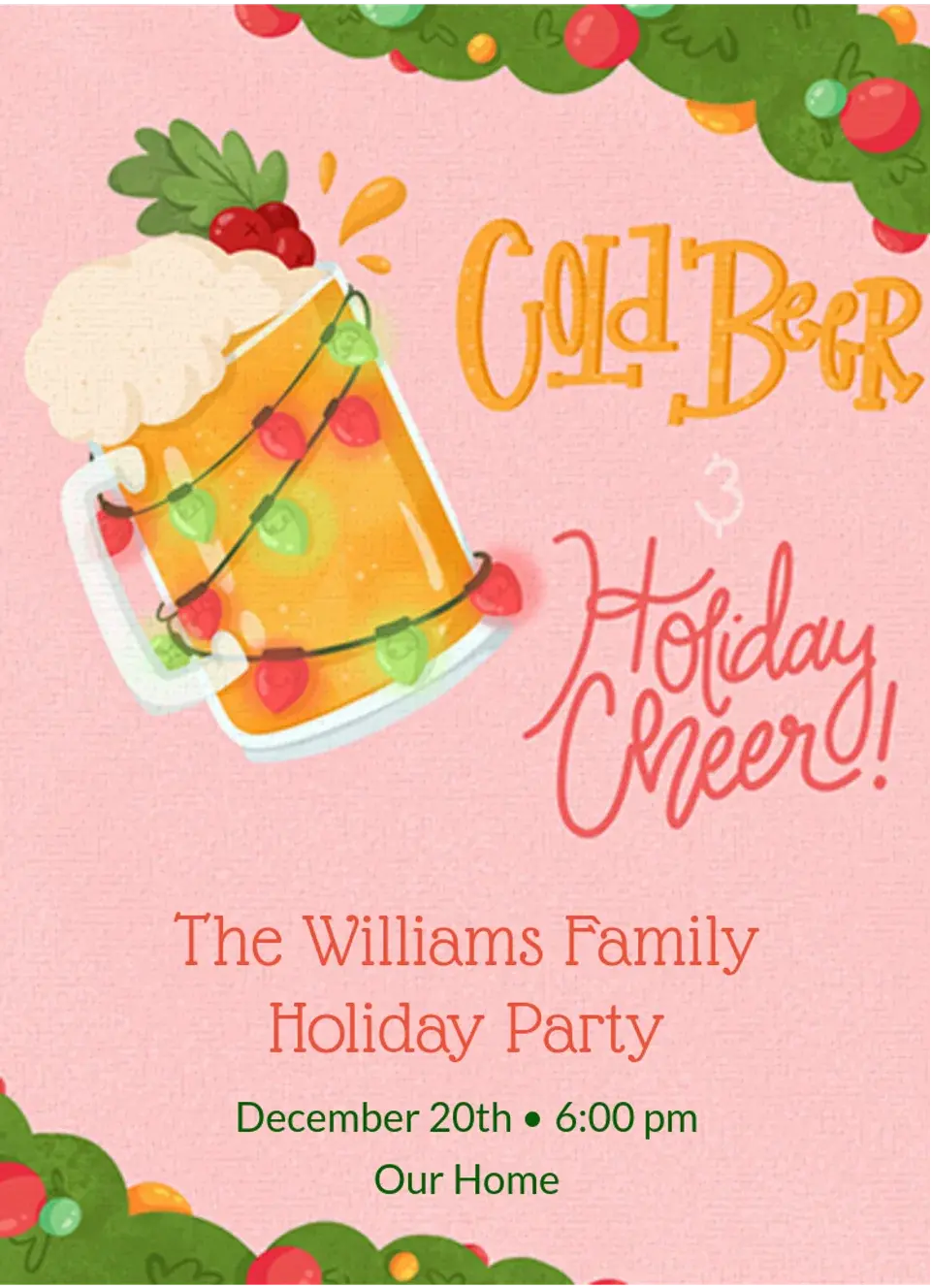 Christmas Beer card