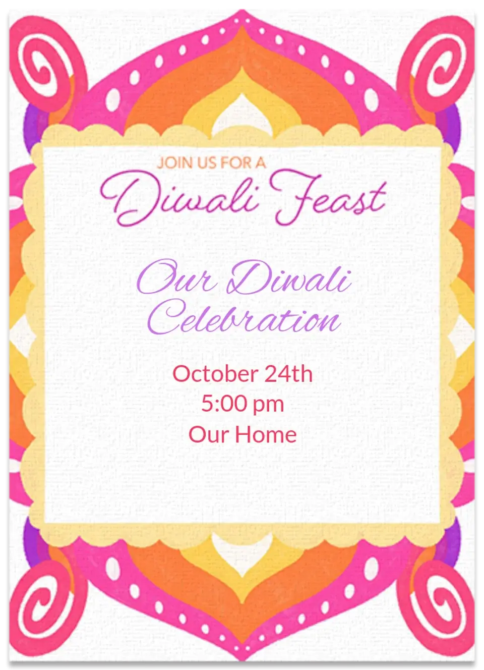 Diwali Geometric card