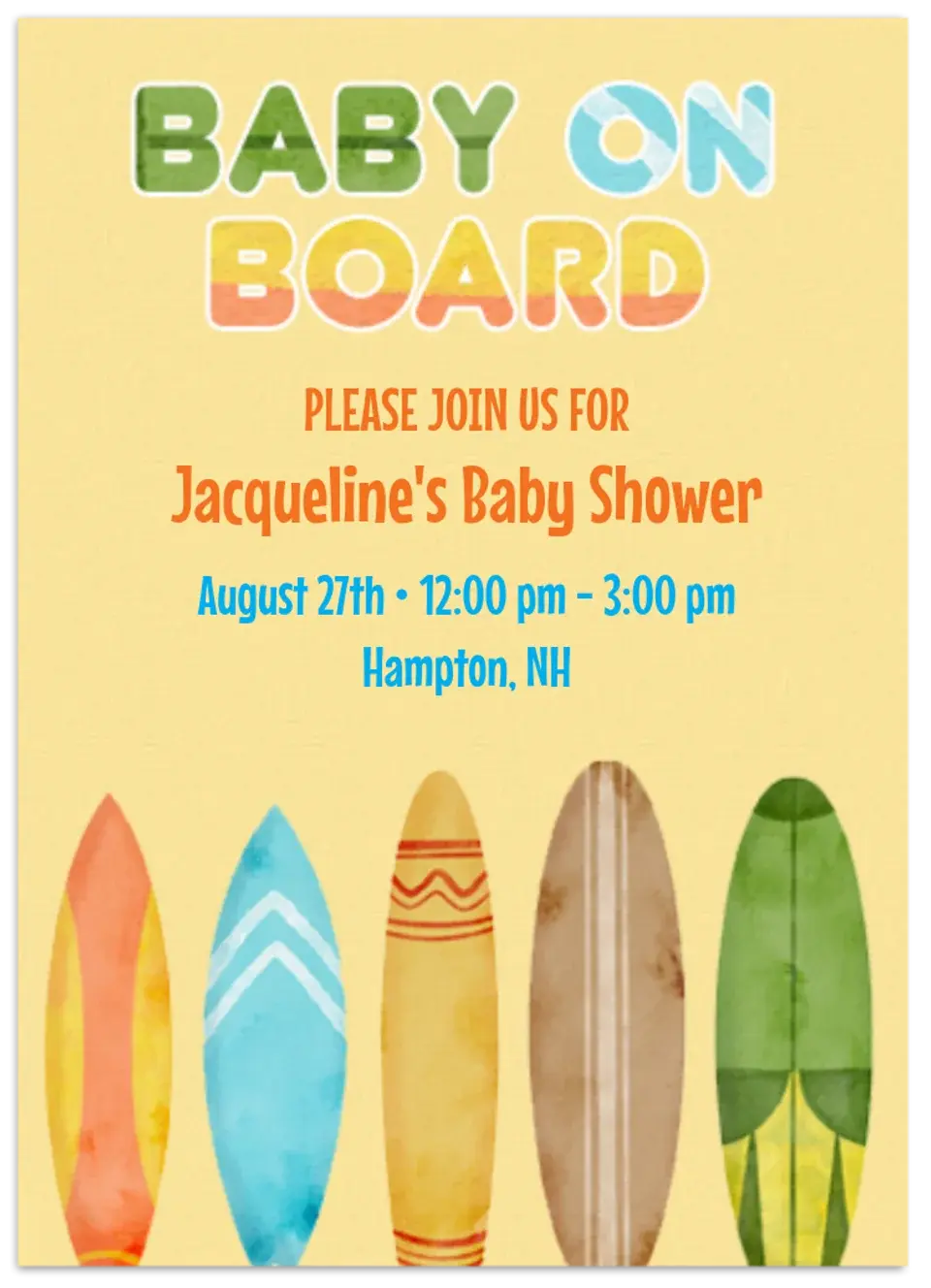 Baby on Board card