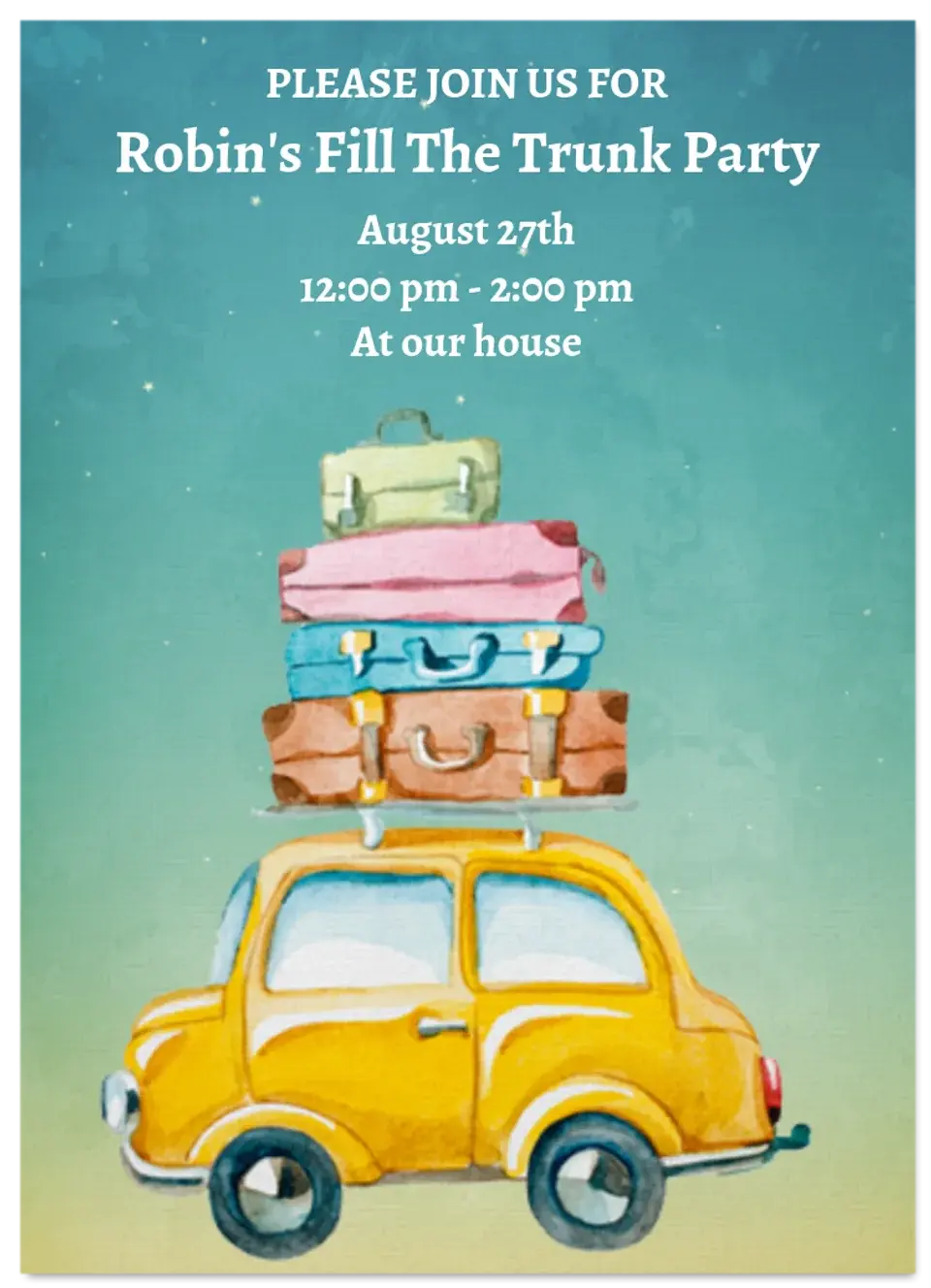 Trunk Party card