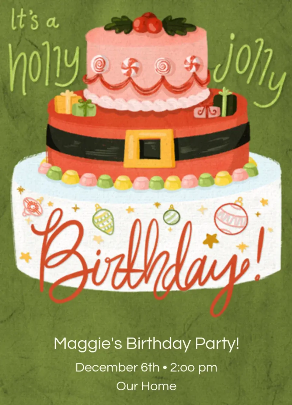 Christmas Birthday card image