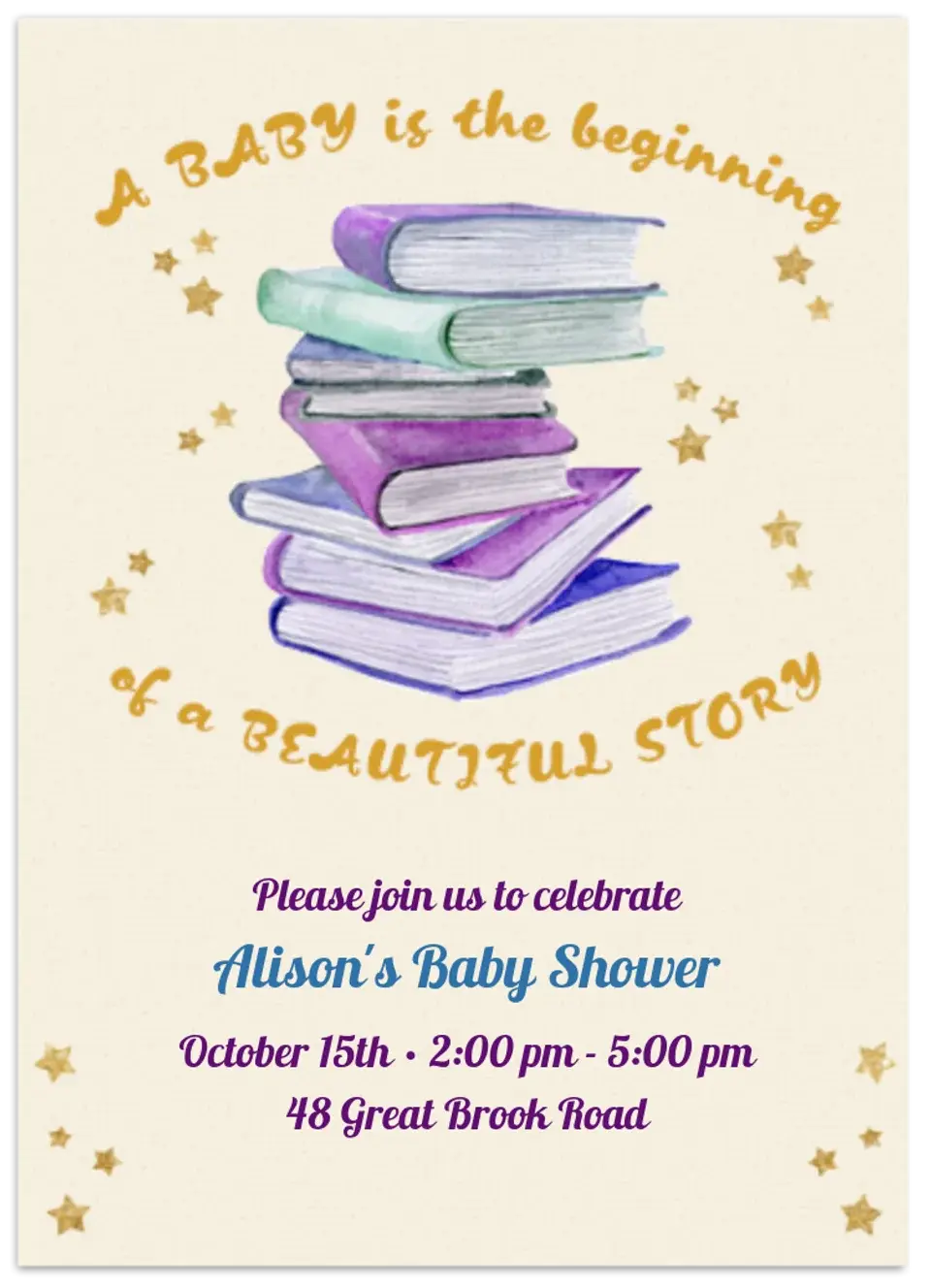 Books for Baby card