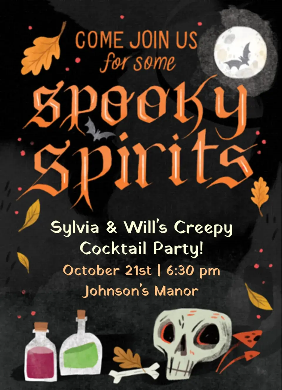 Spooky Spirits card