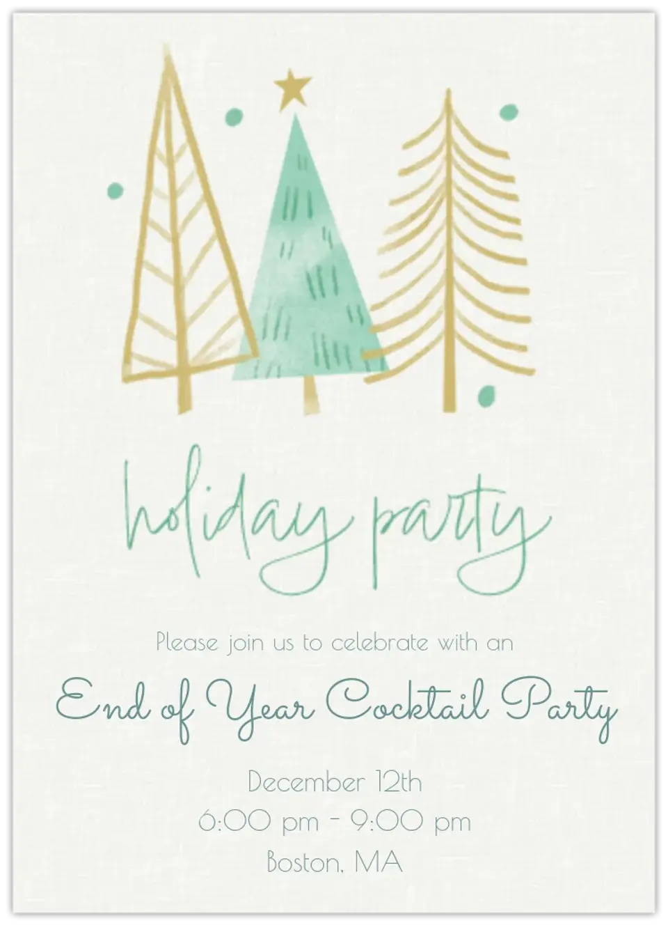 Work Holiday Party card