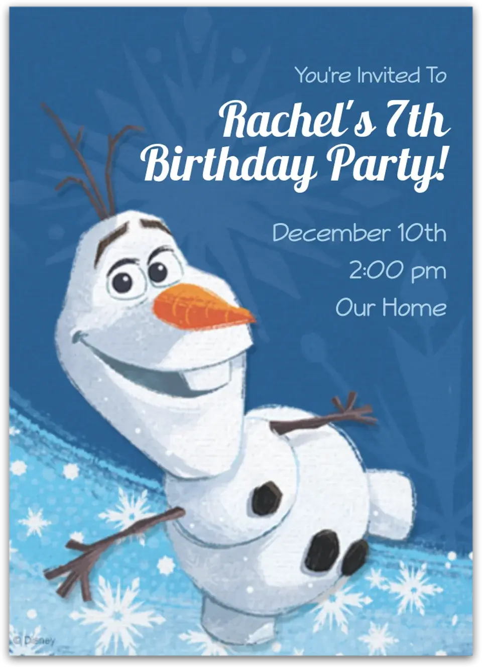 Olaf card