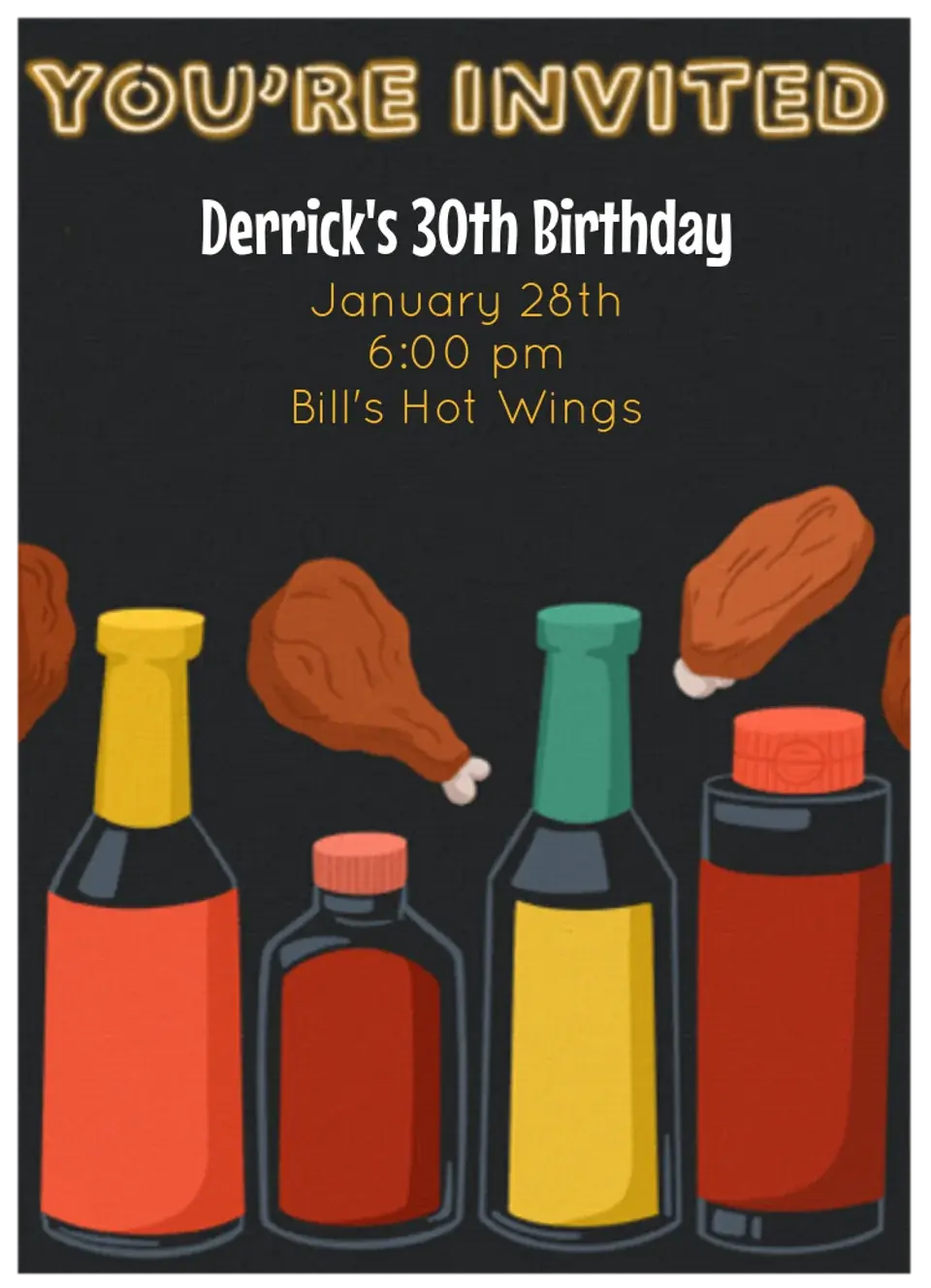 Hot Wings card