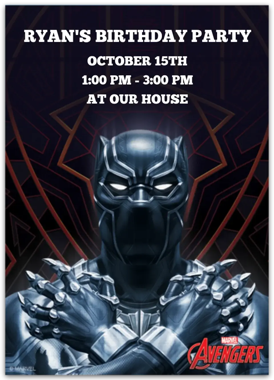 Avengers Black Panther T'Challa card