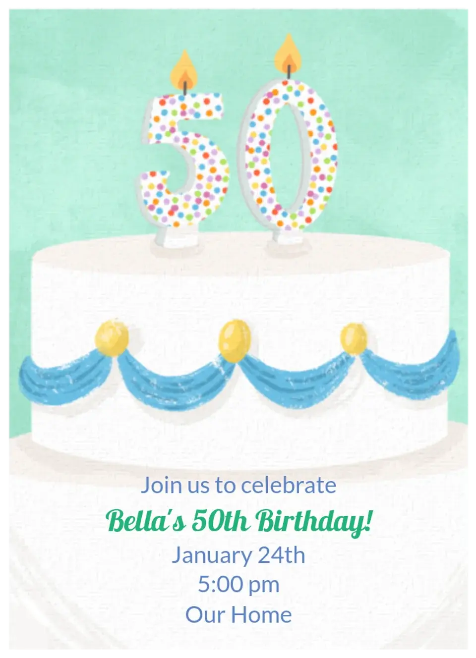 Birthday Candle 50 card