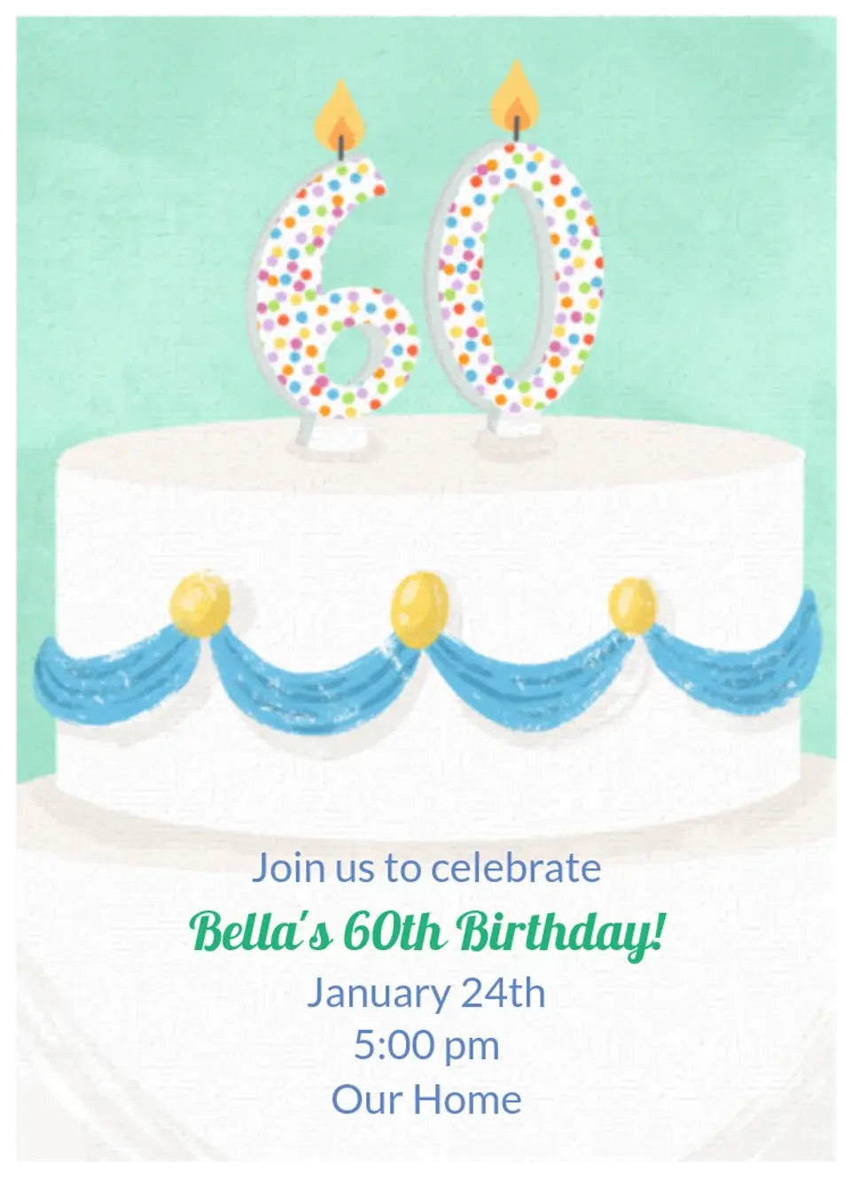 Birthday Candle 60 card