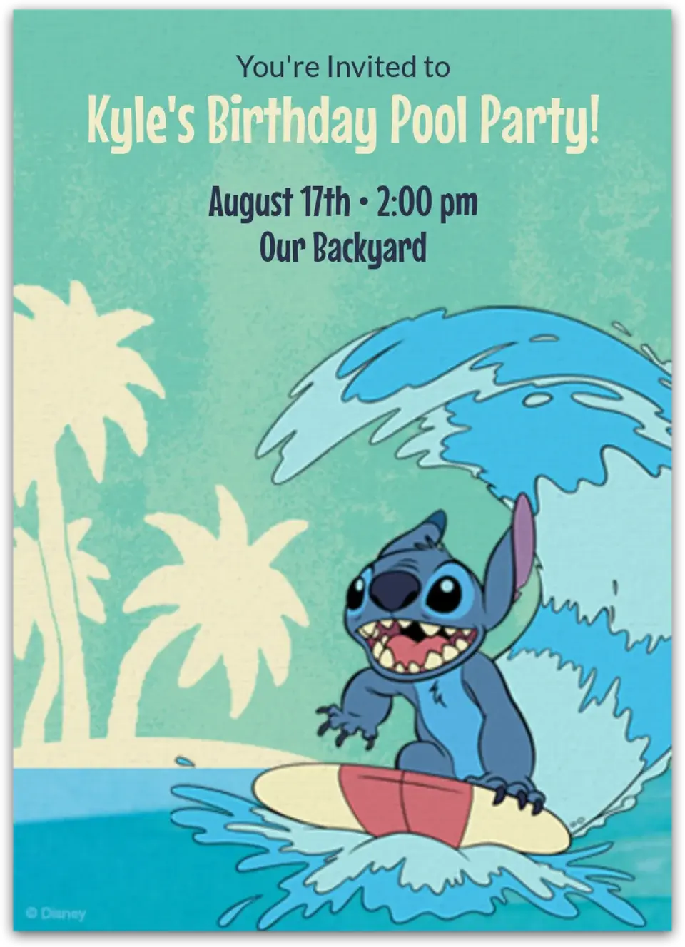 Tropical Stitch card
