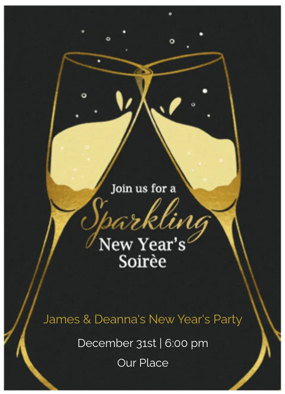 Sparkling New Year card