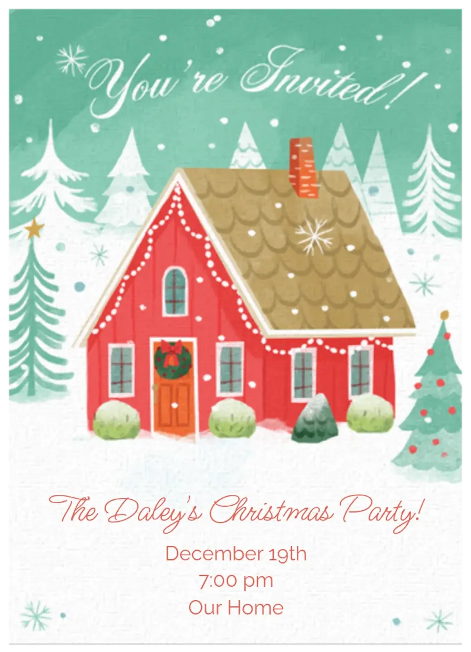 Woodsy Christmas  card