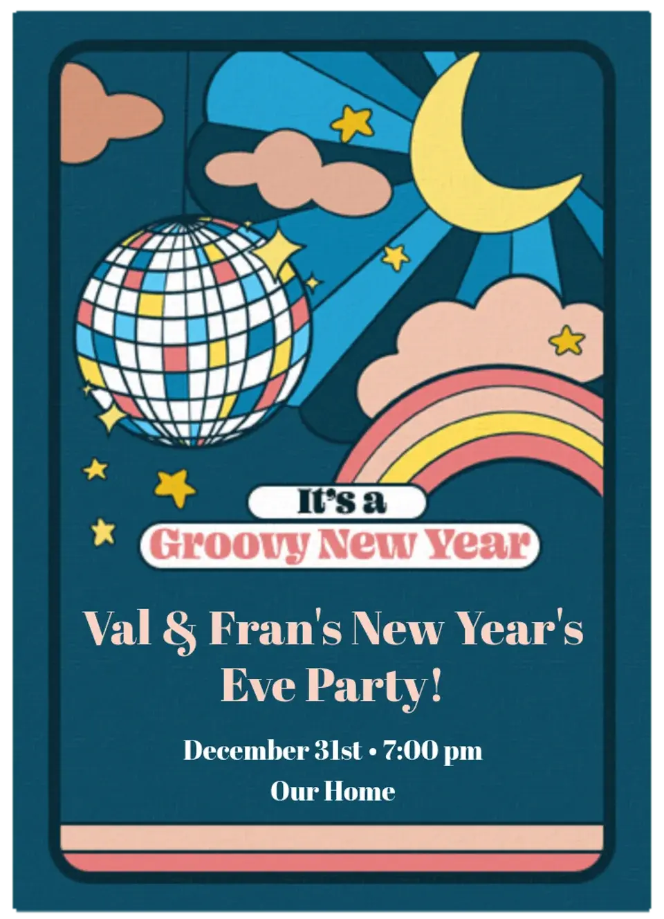 Groovy New Year card