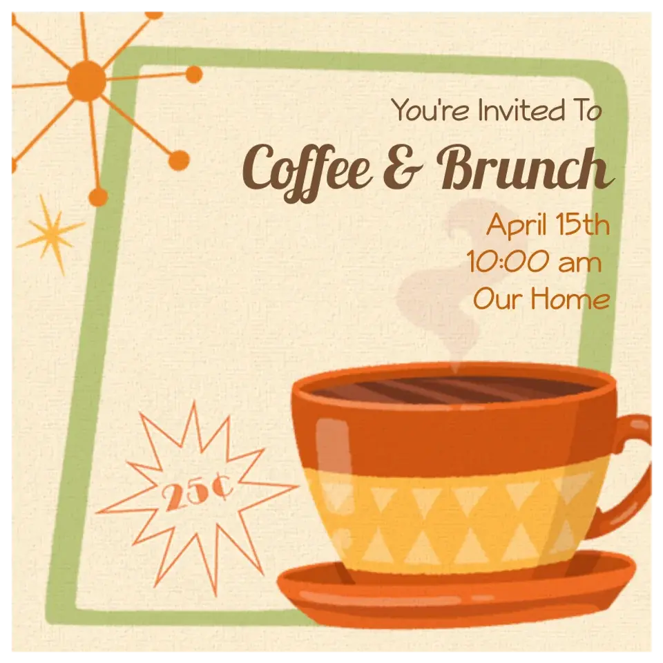 Retro Diner Coffee card