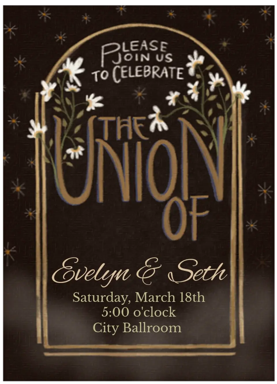 Deco Wedding card