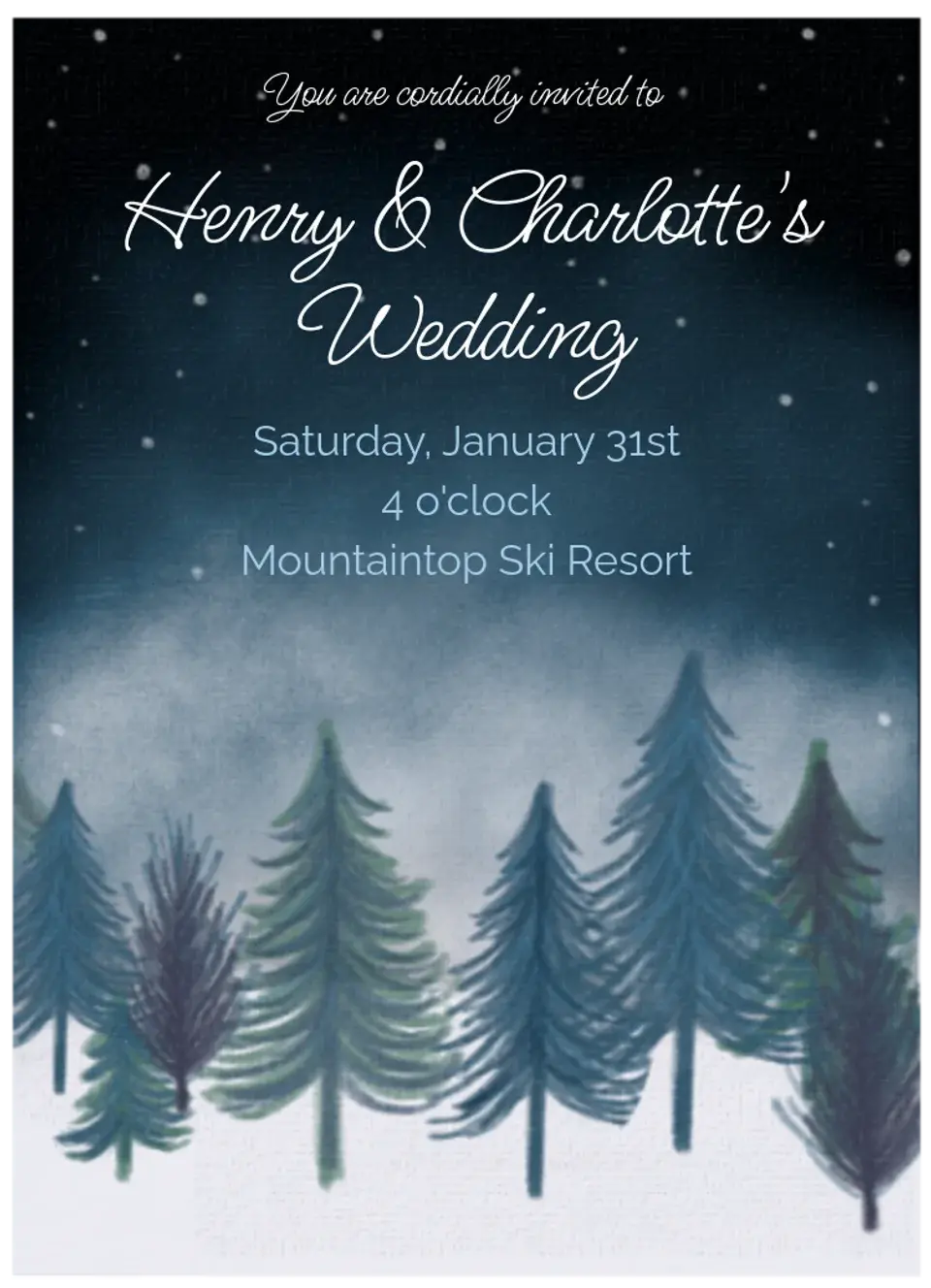 Snowy Pine card