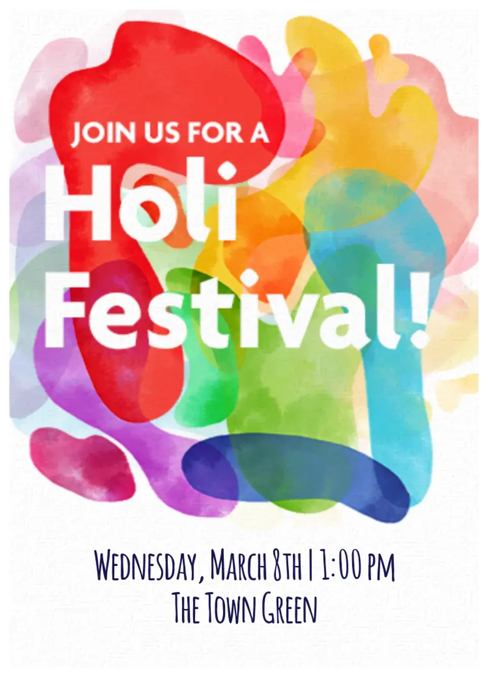 Holi Watercolor card
