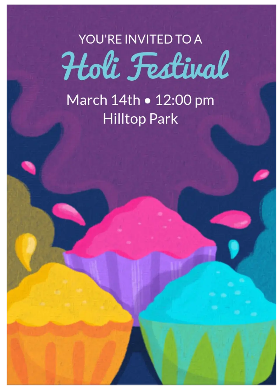 Holi Gulal card