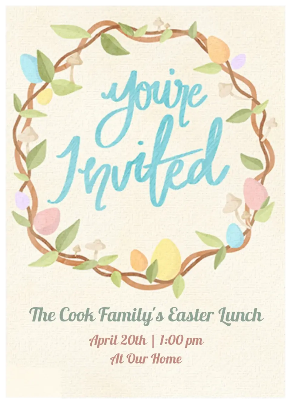 Easter Wreath card image