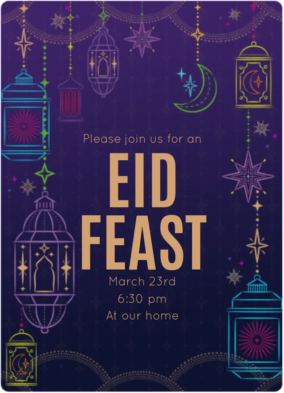 Eid Lanterns card