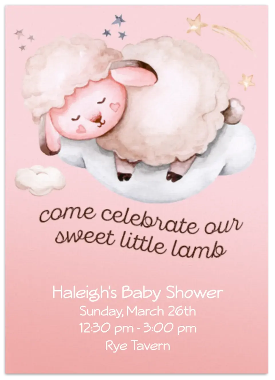 Little Lamb card