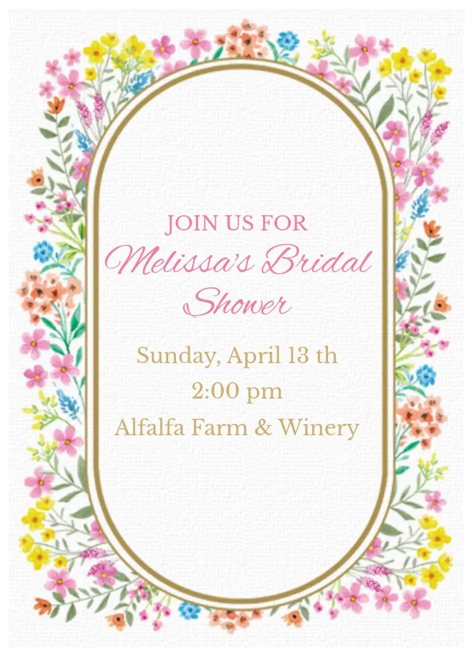 Vintage Floral Border card