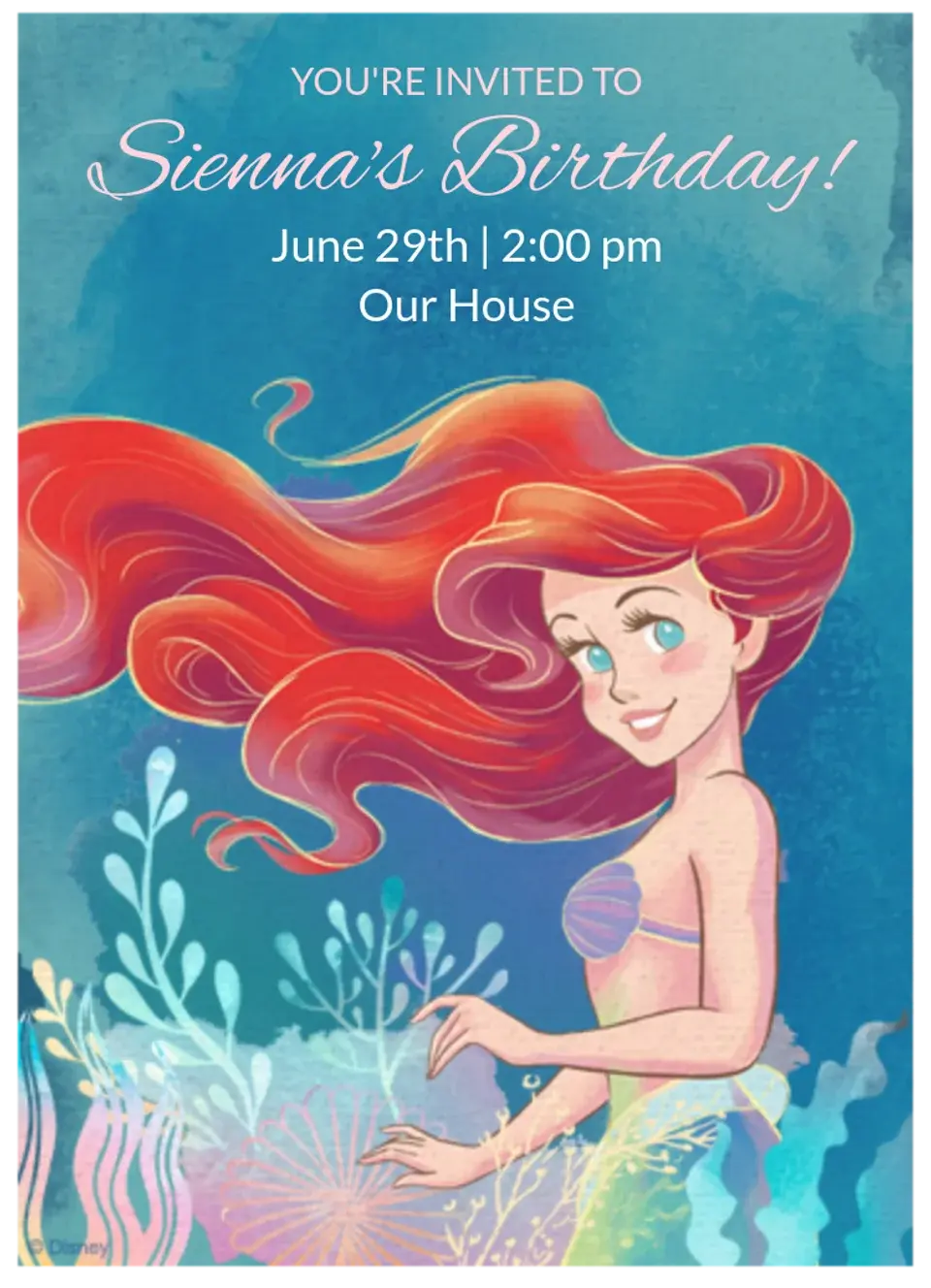 Little Mermaid Classic card
