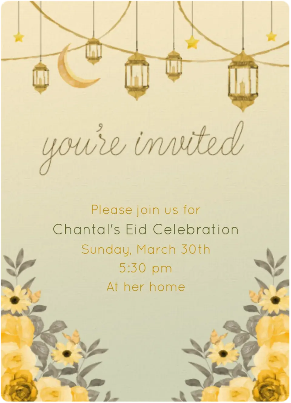 Floral Lanterns card