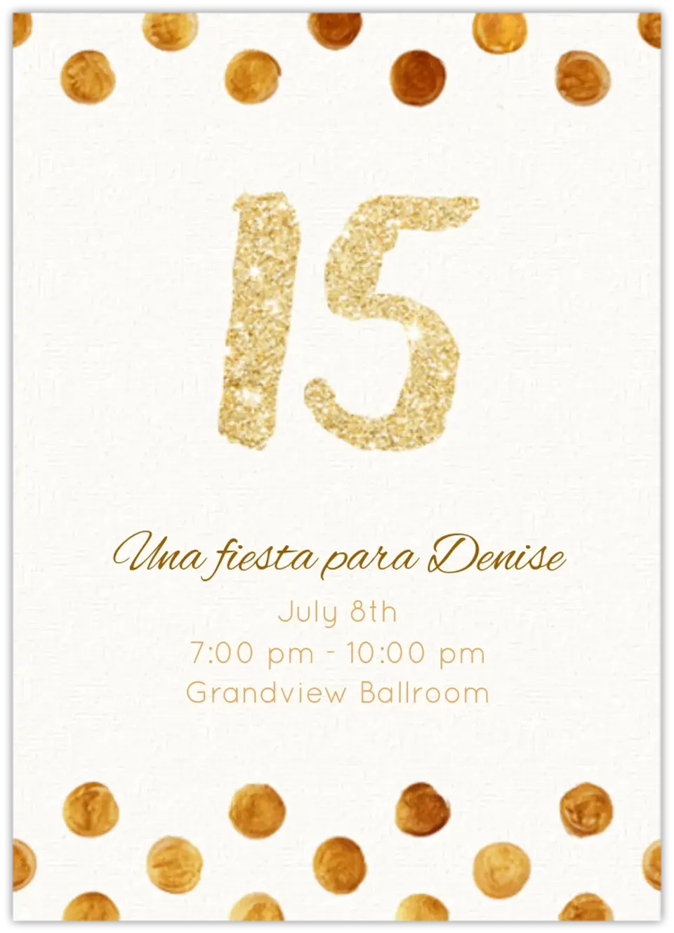 Golden 15 card