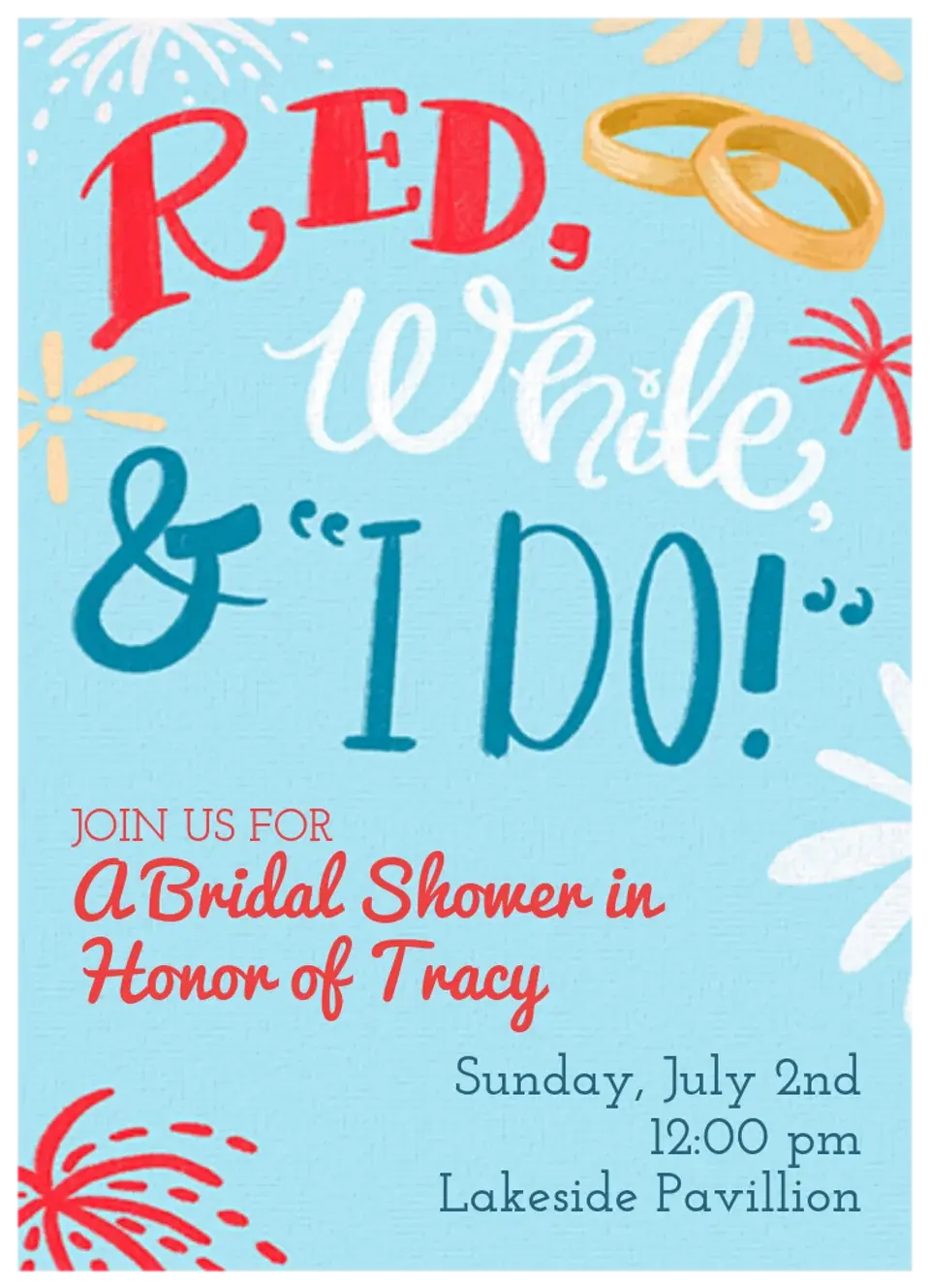 Red White & I Do card