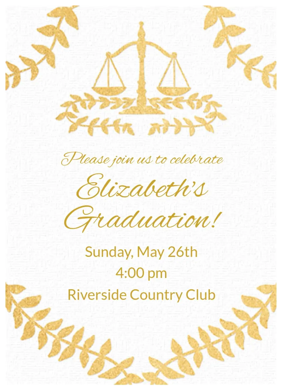 Law School Grad card