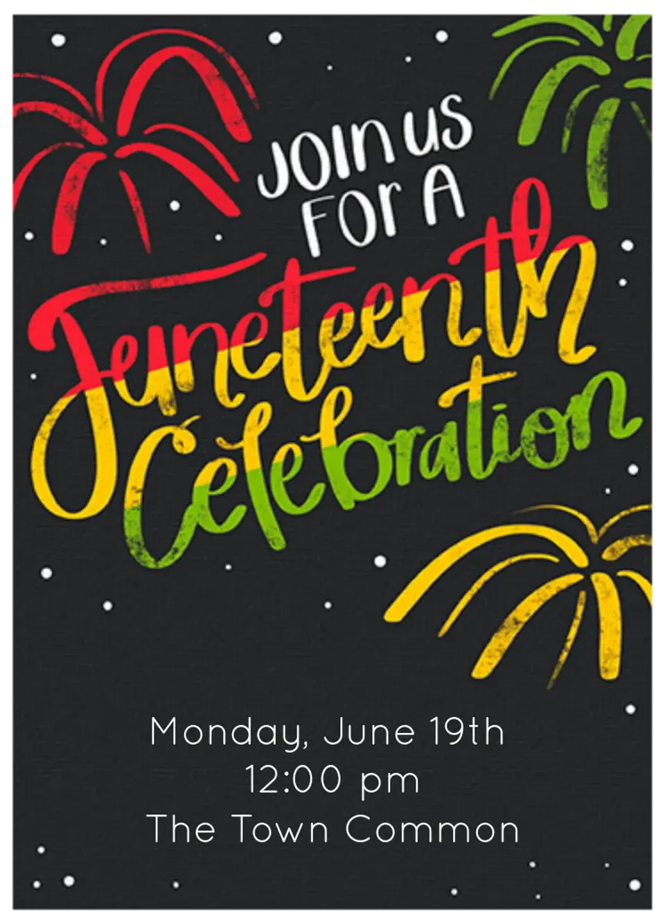 Juneteenth Fireworks card image