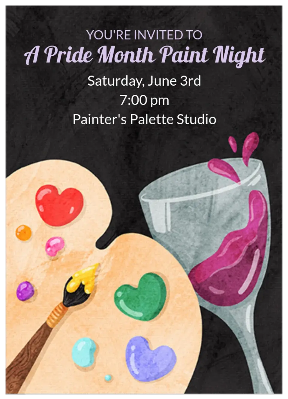 Pride Paint Night card