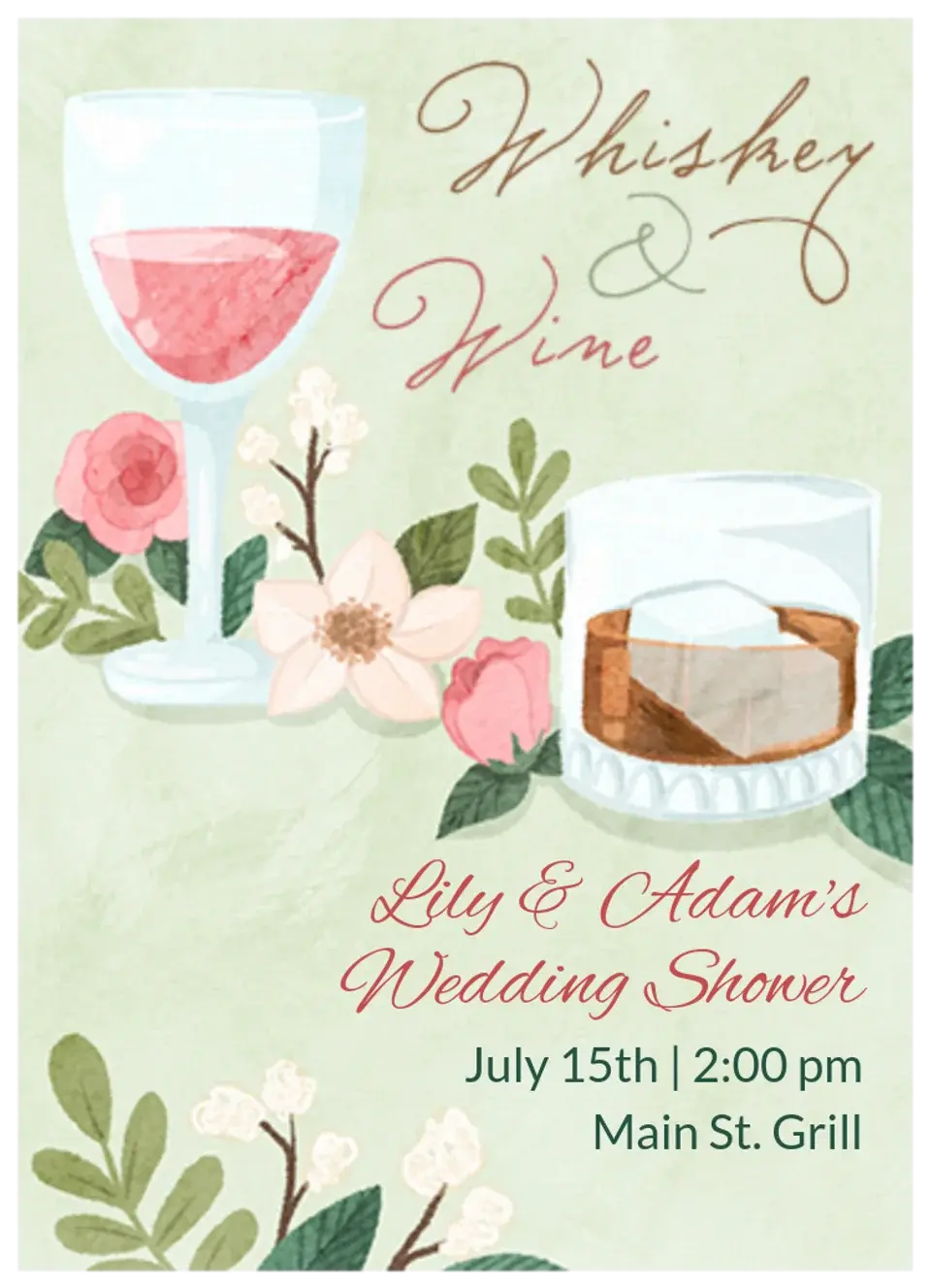 Whiskey & Wine card