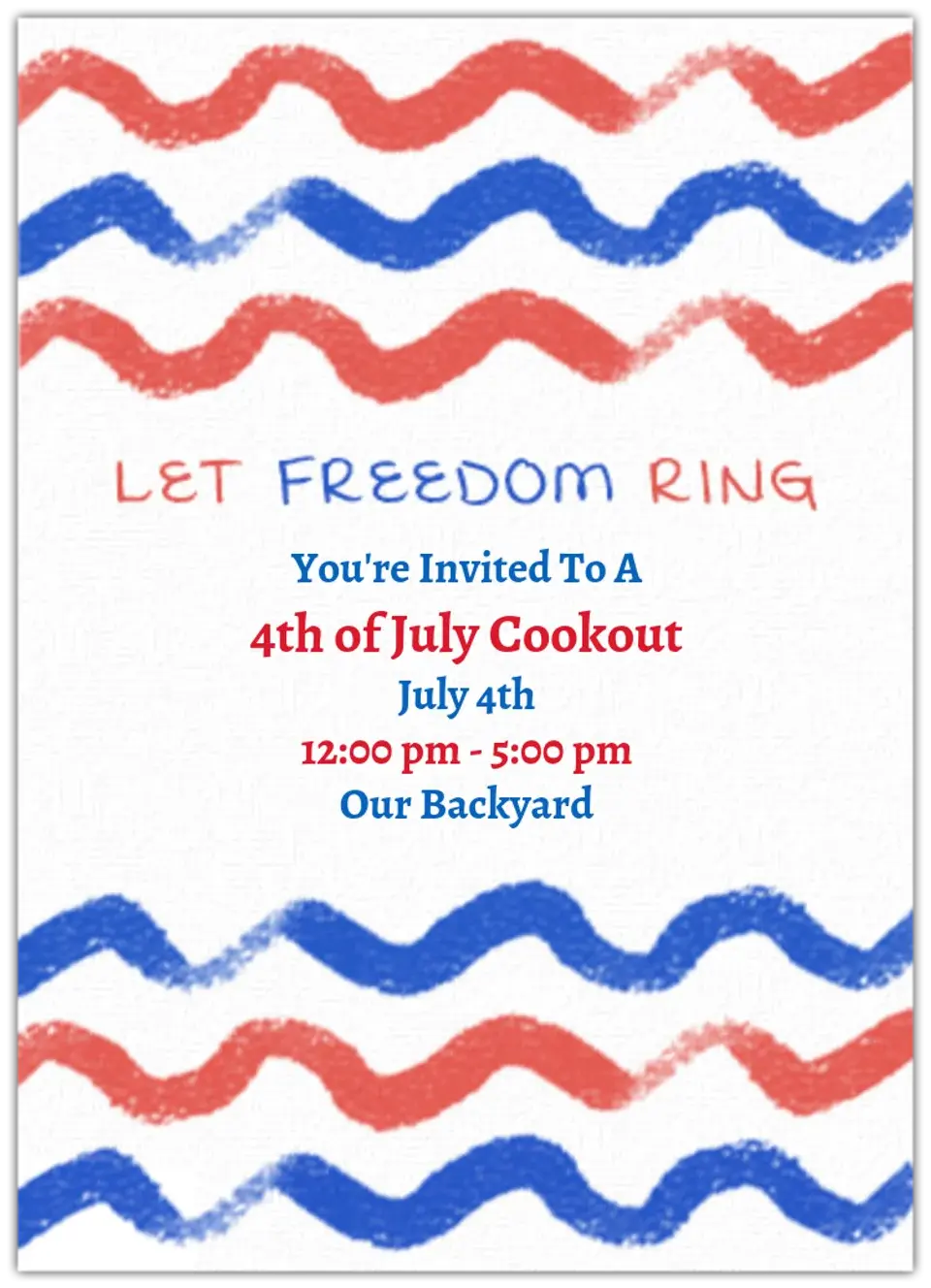 Patriotic Waves card