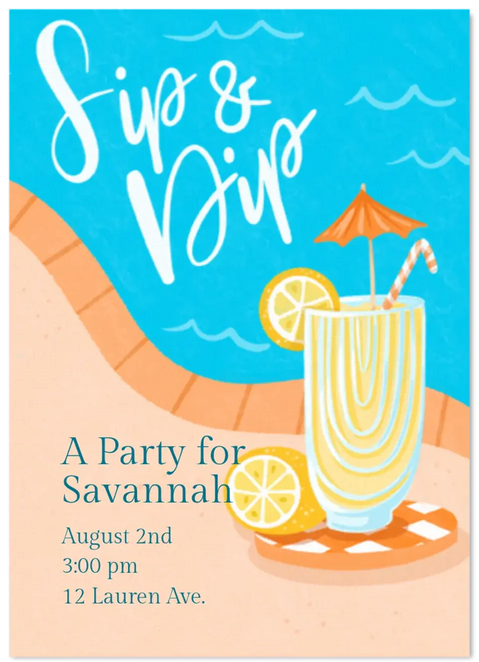 Sip & Dip card