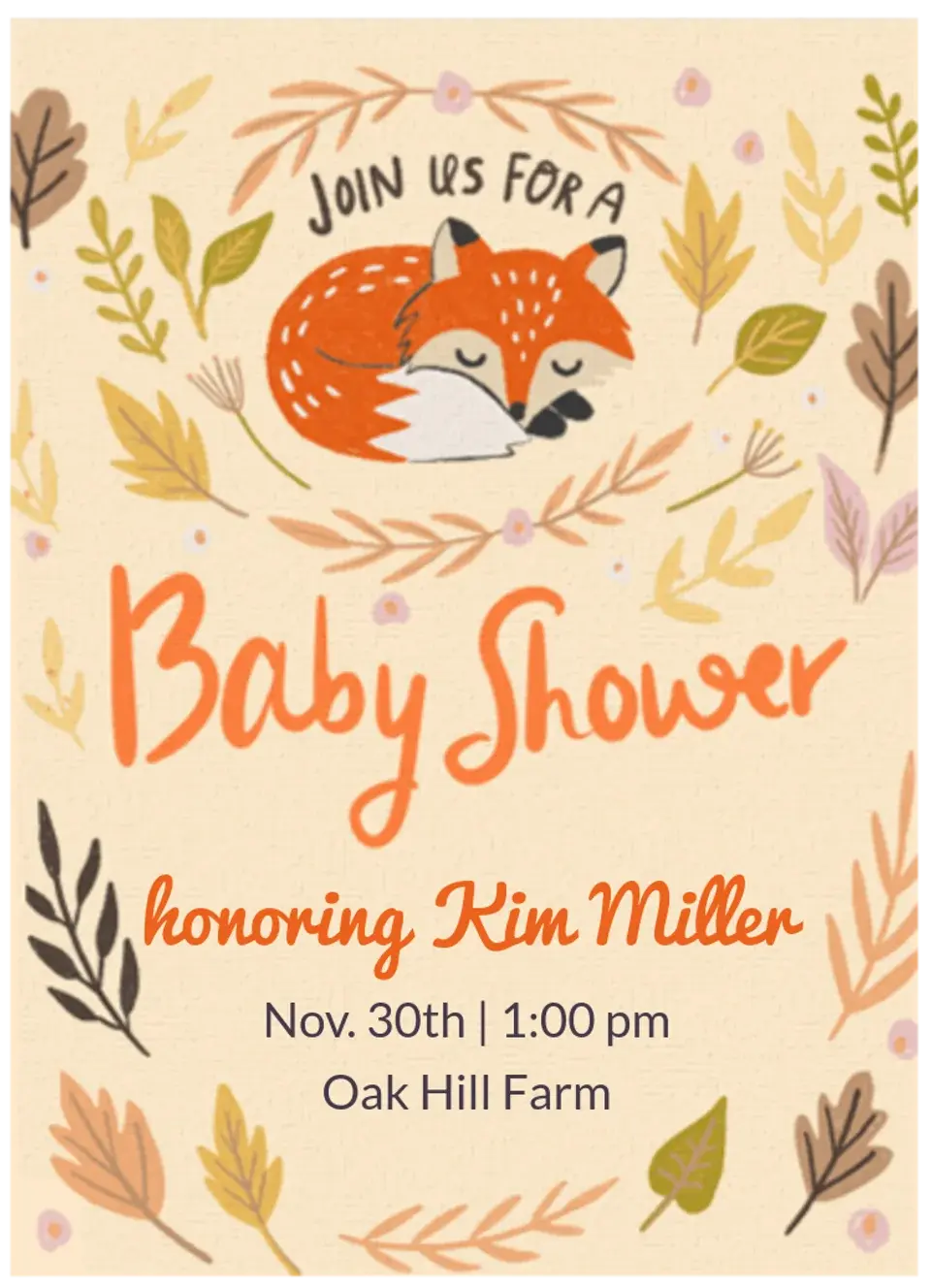 Baby Fox card