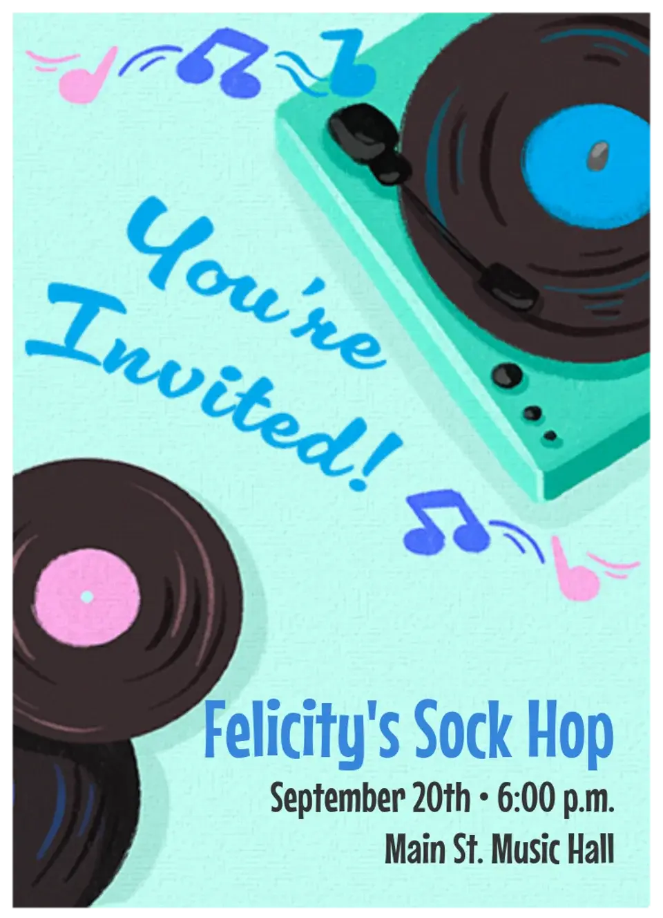 Record Player card