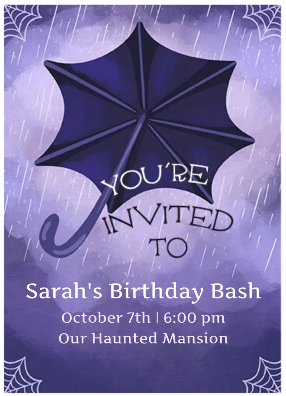 Rainy Umbrella card