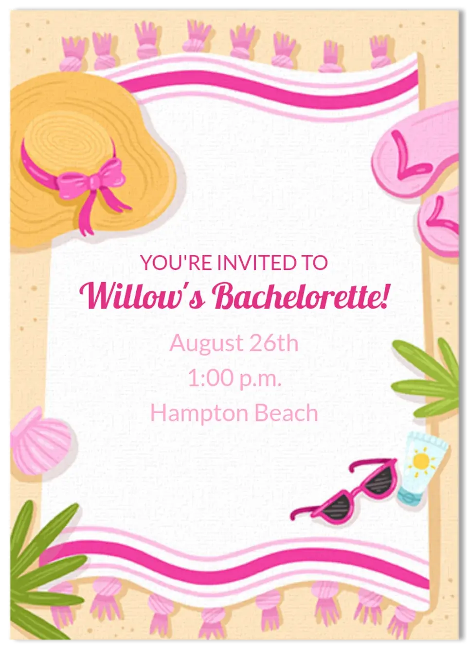 Beach Bach card