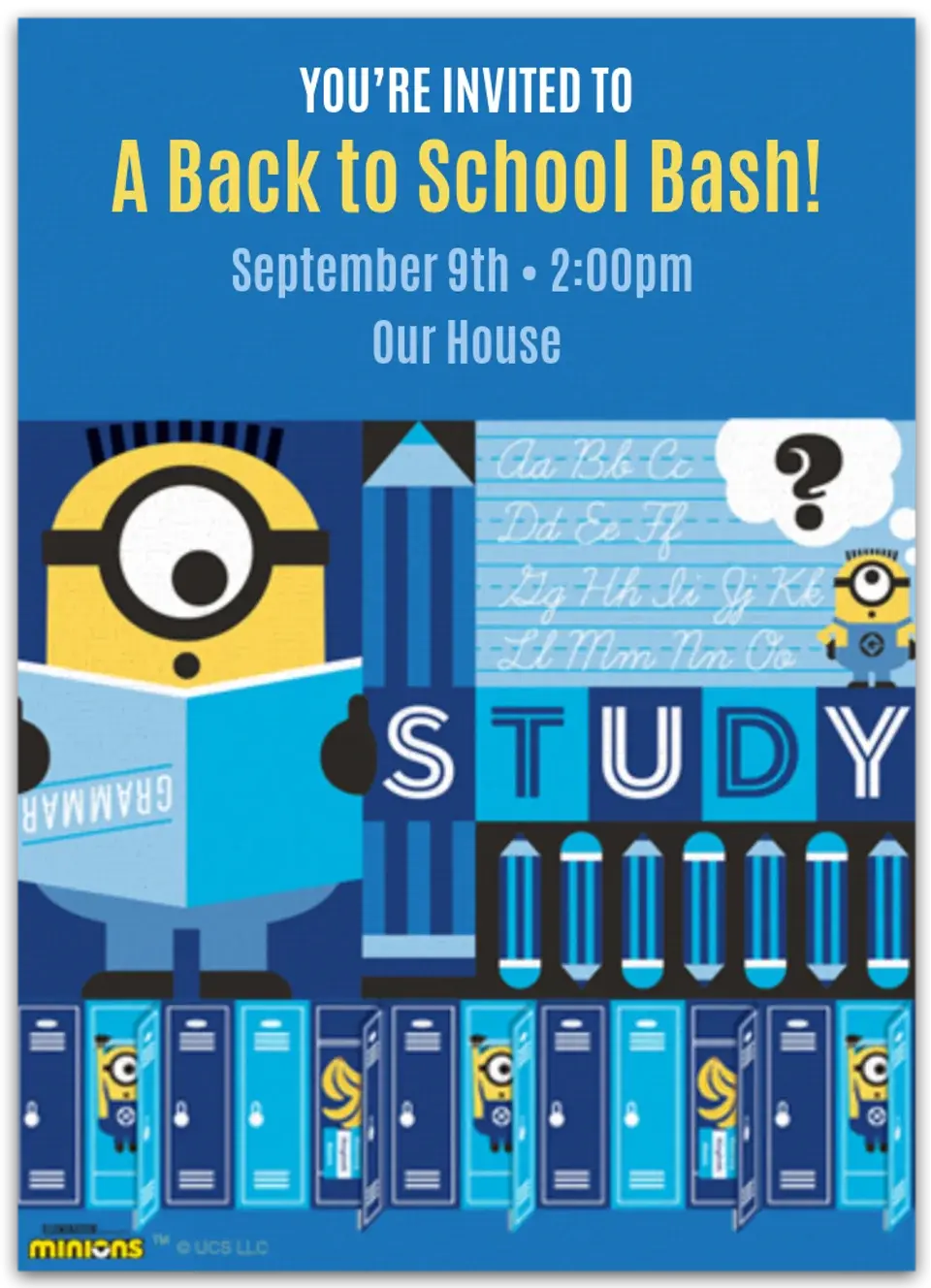 Minions | Back to School card